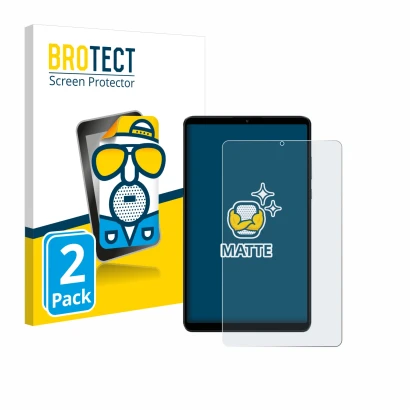 Parte frontale di una confezione del prodotto con il logo del marchio BROTECT. Accanto è raffigurato il dispositivo Xiaomi Red
