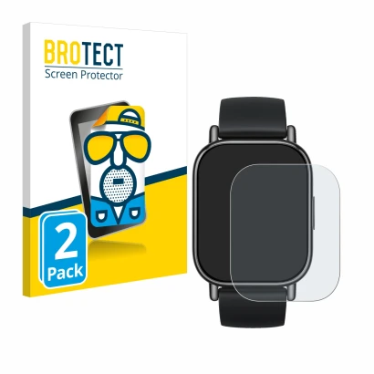 Parte frontale di una confezione del prodotto con il logo del marchio BROTECT. Accanto è raffigurato il dispositivo Xiaomi Red