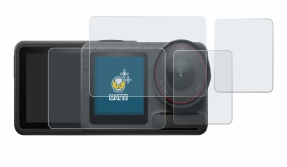 Immagine del dispositivo DJI Osmo Action 5 Pro (case-friendly) con un'ampia varietà di protezioni per lo schermo.