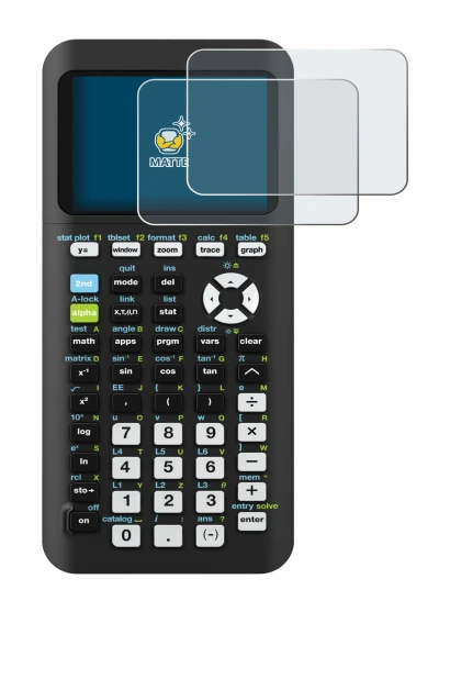 Immagine del dispositivo Texas Instruments TI-84 Plus CE-T Python con un'ampia varietà di protezioni per lo schermo.