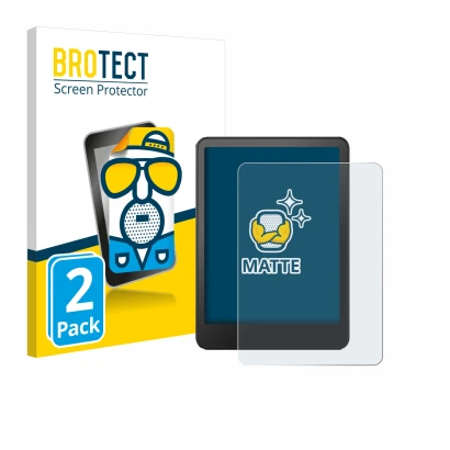 Parte frontale di una confezione del prodotto con il logo del marchio BROTECT. Accanto è raffigurato il dispositivo Amazon Kin