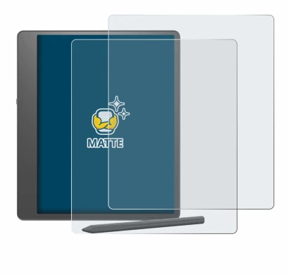 Immagine del dispositivo Amazon Kindle Scribe 2024 con un'ampia varietà di protezioni per lo schermo.