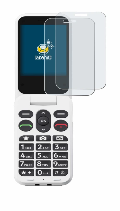 Immagine del dispositivo Doro Leva L20 con un'ampia varietà di protezioni per lo schermo.