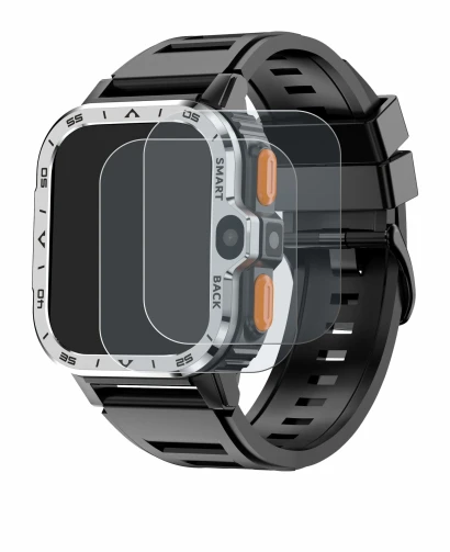 Immagine del dispositivo HS Smartwatch 2" con un'ampia varietà di protezioni per lo schermo.