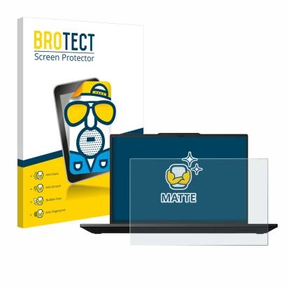 Parte frontale di una confezione del prodotto con il logo del marchio BROTECT. Accanto è raffigurato il dispositivo Lenovo Thi