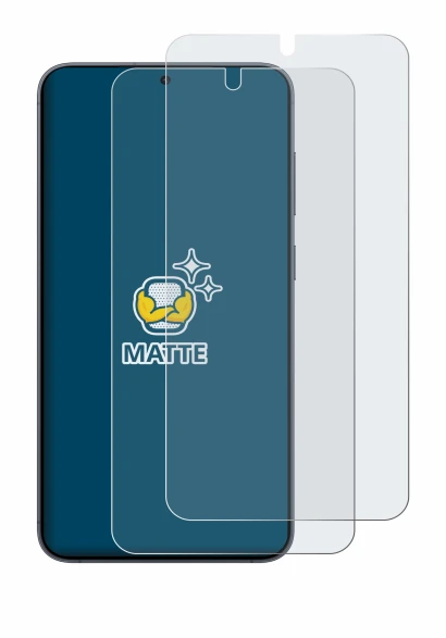 Immagine del dispositivo Samsung Galaxy S25 con un'ampia varietà di protezioni per lo schermo.