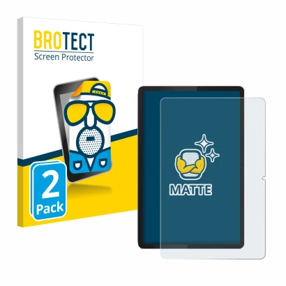 Parte frontale di una confezione del prodotto con il logo del marchio BROTECT. Accanto è raffigurato il dispositivo Lenovo Tab