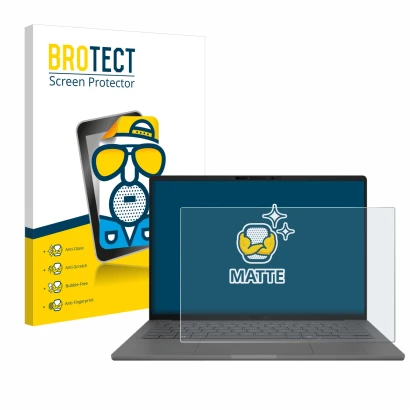 Parte frontale di una confezione del prodotto con il logo del marchio BROTECT. Accanto è raffigurato il dispositivo ASUS ZenBo