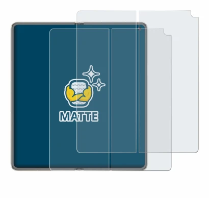 Immagine del dispositivo Huawei Mate X6 (Display interno) con un'ampia varietà di protezioni per lo schermo.