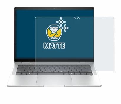 Immagine del dispositivo HP EliteBook X Flip G1i 14" con un'ampia varietà di protezioni per lo schermo.