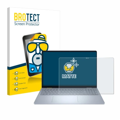 Parte frontale di una confezione del prodotto con il logo del marchio BROTECT. Accanto è raffigurato il dispositivo Dell 16 Pl