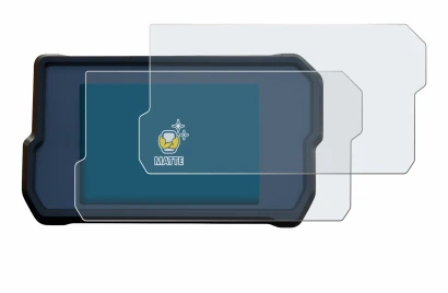 Immagine del dispositivo KTM RC125 / RC390 2022+ con un'ampia varietà di protezioni per lo schermo.