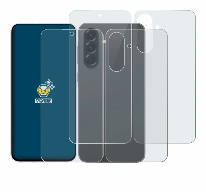 Immagine del dispositivo Samsung Galaxy A56 5G (Fronte+Retro) con un'ampia varietà di protezioni per lo schermo.