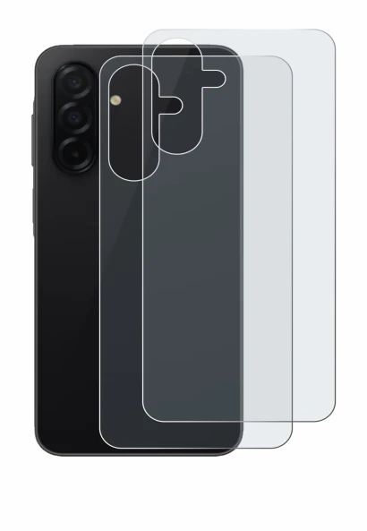 Immagine del dispositivo Samsung Galaxy A26 5G (Posteriore) con un'ampia varietà di protezioni per lo schermo.