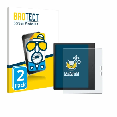 Parte frontale di una confezione del prodotto con il logo del marchio BROTECT. Accanto è raffigurato il dispositivo Boox Go 7