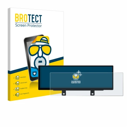 Parte frontale di una confezione del prodotto con il logo del marchio BROTECT. Accanto è raffigurato il dispositivo Xtrons QLB