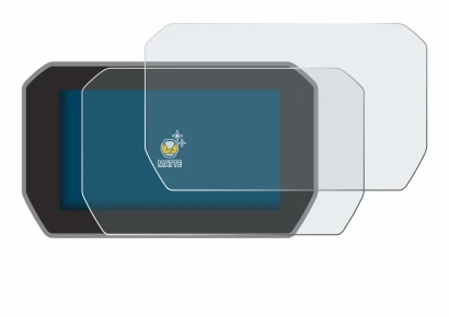 Immagine del dispositivo Ducati V4 Rally (2024) con un'ampia varietà di protezioni per lo schermo.