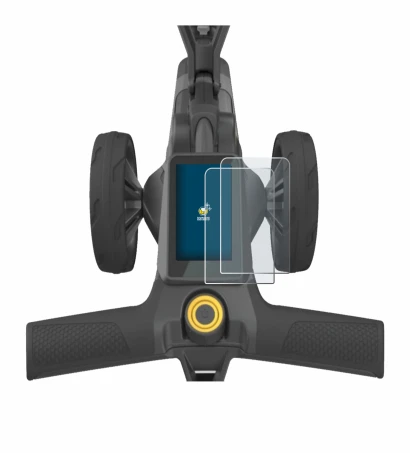 Immagine del dispositivo PowaKaddy CT10 con un'ampia varietà di protezioni per lo schermo.