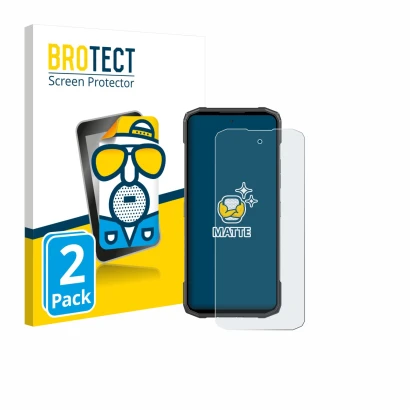 Parte frontale di una confezione del prodotto con il logo del marchio BROTECT. Accanto è raffigurato il dispositivo Doogee Bla