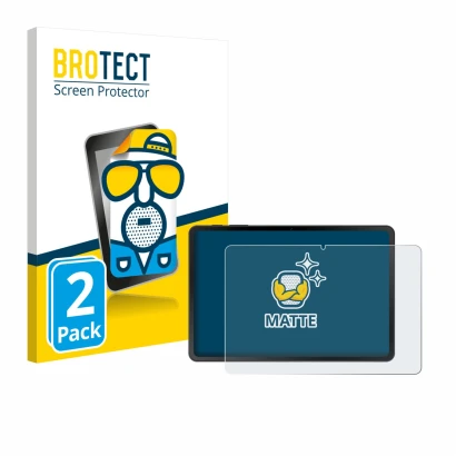 Parte frontale di una confezione del prodotto con il logo del marchio BROTECT. Accanto è raffigurato il dispositivo Doogee Tab