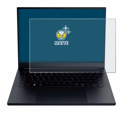 Immagine del dispositivo Razer Blade 14 2025 con un'ampia varietà di protezioni per lo schermo.