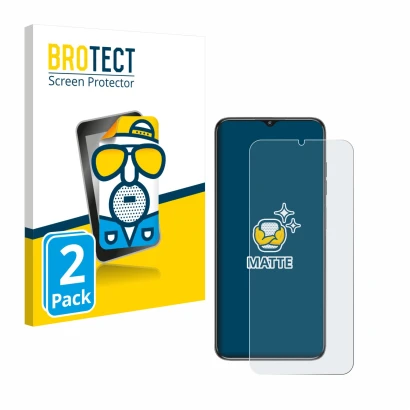 Parte frontale di una confezione del prodotto con il logo del marchio BROTECT. Accanto è raffigurato il dispositivo Oukitel C1