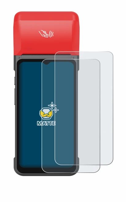 Immagine del dispositivo iMin Swift 2 Pro con un'ampia varietà di protezioni per lo schermo.