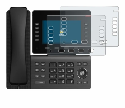 Immagine del dispositivo Snom D865 con un'ampia varietà di protezioni per lo schermo.