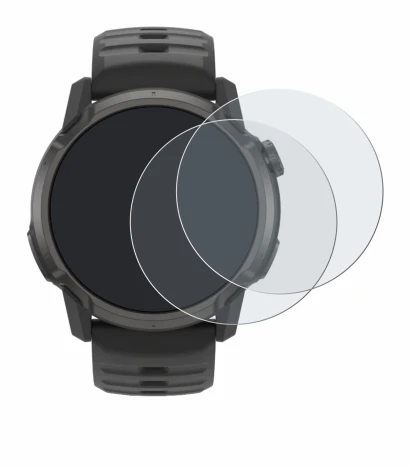 Immagine del dispositivo Coros Apex 4 (42 mm) con un'ampia varietà di protezioni per lo schermo.