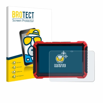 Parte frontale di una confezione del prodotto con il logo del marchio BROTECT. Accanto è raffigurato il dispositivo Launch X-4