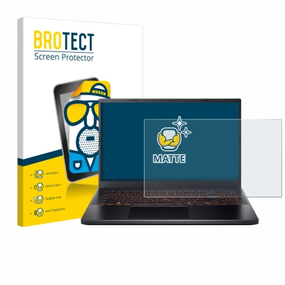 Parte frontale di una confezione del prodotto con il logo del marchio BROTECT. Accanto è raffigurato il dispositivo Acer Nitro