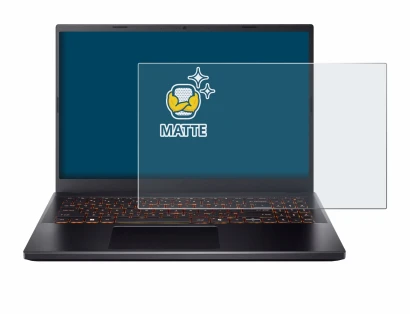 Immagine del dispositivo Acer Nitro V 15 con un'ampia varietà di protezioni per lo schermo.