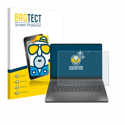 Parte frontale di una confezione del prodotto con il logo del marchio BROTECT. Accanto è raffigurato il dispositivo ASUS ROG Z