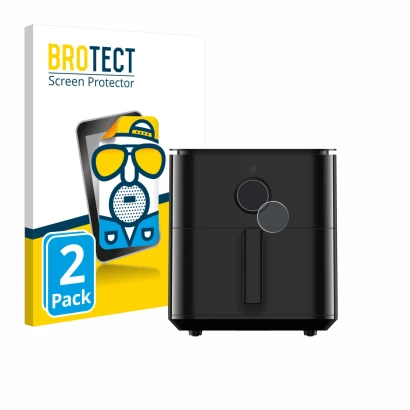 Parte frontale di una confezione del prodotto con il logo del marchio BROTECT. Accanto è raffigurato il dispositivo Xiaomi Air