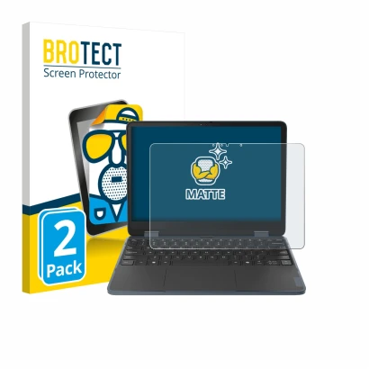 Parte frontale di una confezione del prodotto con il logo del marchio BROTECT. Accanto è raffigurato il dispositivo Lenovo 500