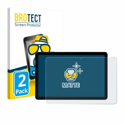 Parte frontale di una confezione del prodotto con il logo del marchio BROTECT. Accanto è raffigurato il dispositivo Doogee Tab