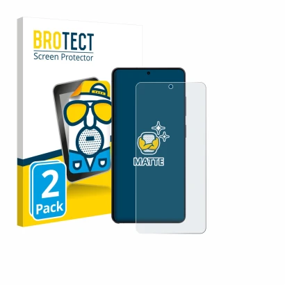 Parte frontale di una confezione del prodotto con il logo del marchio BROTECT. Accanto è raffigurato il dispositivo Samsung Ga