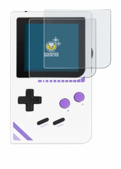 Immagine del dispositivo Modretro Chromatic con un'ampia varietà di protezioni per lo schermo.