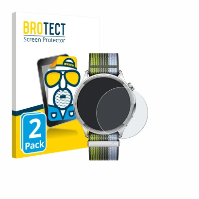 Parte frontale di una confezione del prodotto con il logo del marchio BROTECT. Accanto è raffigurato il dispositivo Oppo Watch