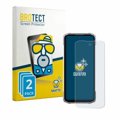 Parte frontale di una confezione del prodotto con il logo del marchio BROTECT. Accanto è raffigurato il dispositivo Doogee Bla