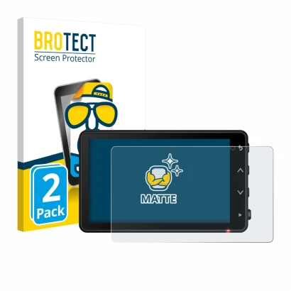 Parte frontale di una confezione del prodotto con il logo del marchio BROTECT. Accanto è raffigurato il dispositivo Garmin Cat