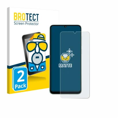 Parte frontale di una confezione del prodotto con il logo del marchio BROTECT. Accanto è raffigurato il dispositivo Samsung Ga