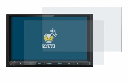 Immagine del dispositivo Kenwood DNX9190DABS con un'ampia varietà di protezioni per lo schermo.