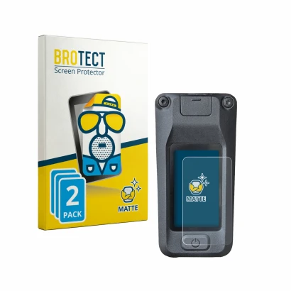 Parte frontale di una confezione del prodotto con il logo del marchio BROTECT. Accanto è raffigurato il dispositivo Amflow DJI