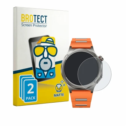 Parte frontale di una confezione del prodotto con il logo del marchio BROTECT. Accanto è raffigurato il dispositivo Oppo Watch