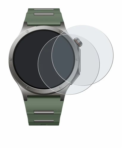 Immagine del dispositivo OnePlus Watch 4 con un'ampia varietà di protezioni per lo schermo.