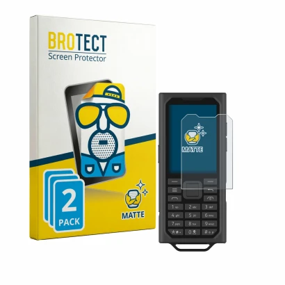 Parte frontale di una confezione del prodotto con il logo del marchio BROTECT. Accanto è raffigurato il dispositivo HMD Terra