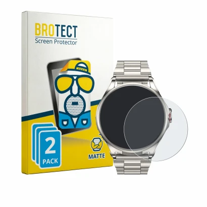 Parte frontale di una confezione del prodotto con il logo del marchio BROTECT. Accanto è raffigurato il dispositivo Huawei Wat