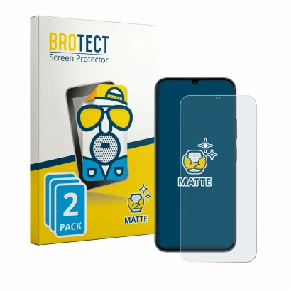 Parte frontale di una confezione del prodotto con il logo del marchio BROTECT. Accanto è raffigurato il dispositivo realme C10