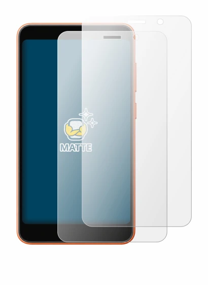 Immagine del dispositivo Ulefone Note 22 con un'ampia varietà di protezioni per lo schermo.